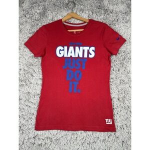 Nike NFL New York Giants Women's Short Sleeve T-Shirt Size Medium Red‎ Football